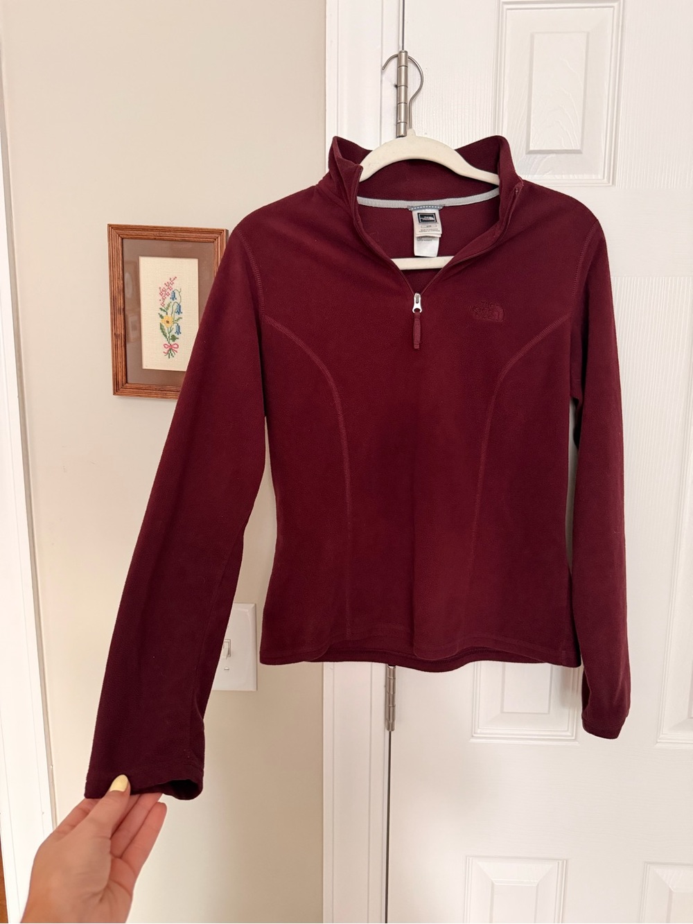 The North Face Women's Deep Burgundy Quarter-Zip Fleece Pullover